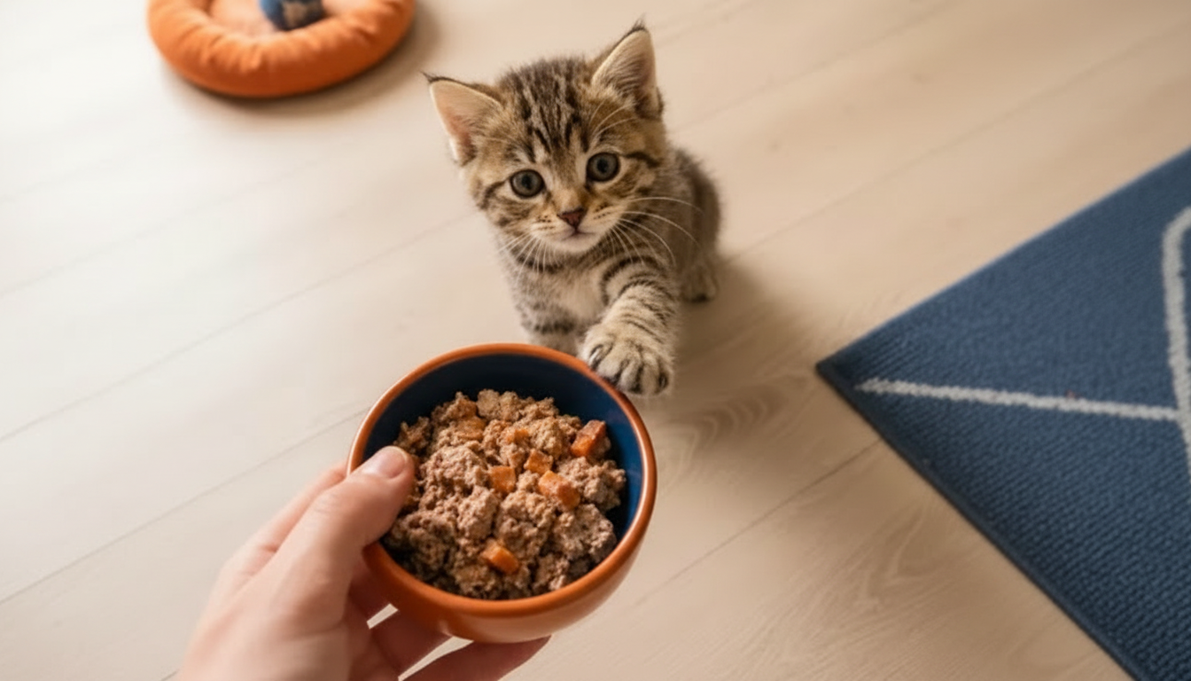 New Kitten Feeding Guide: First Foods, Portions & Routine